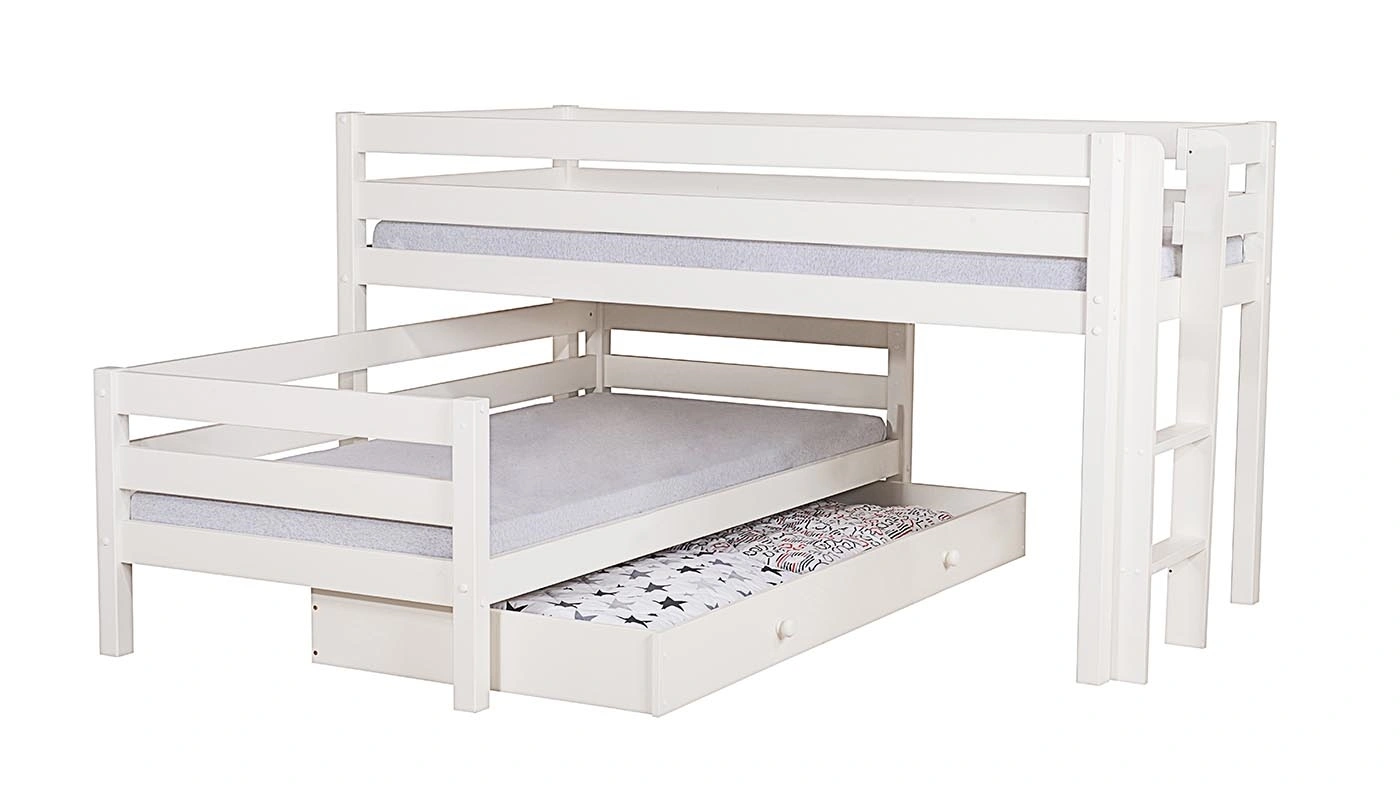 שילוב מיטות L | עם ארגז מצעים